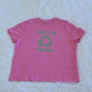 Future State Junior's Don't Be Trashy Tee Shirt Size M